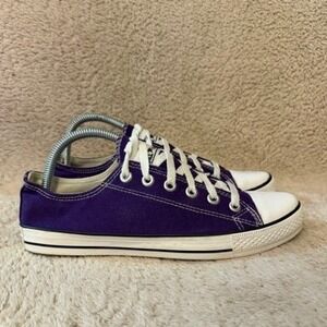 Converse Chuck Taylor All Star Low Top Purple Canvas Sneakers 101010 Womens 8.5